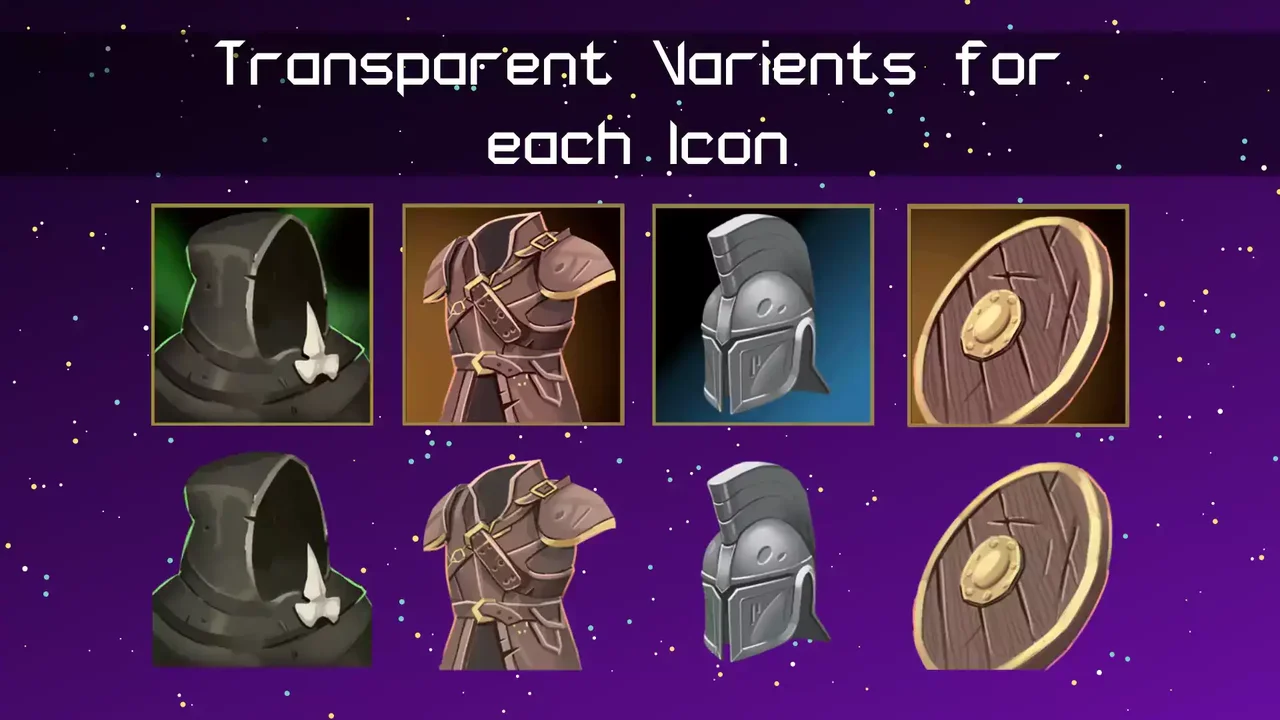 Hand Painted Armor & Equipment Icons