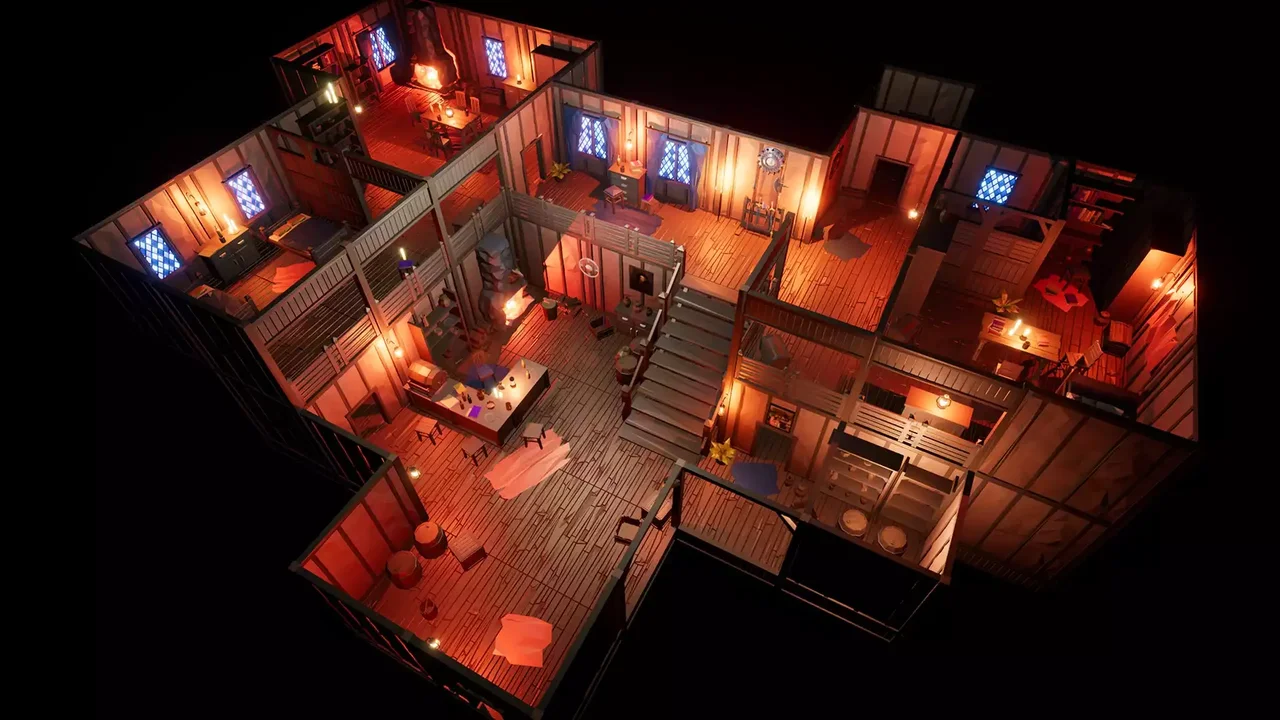Low Poly Medieval Interior and Constructions