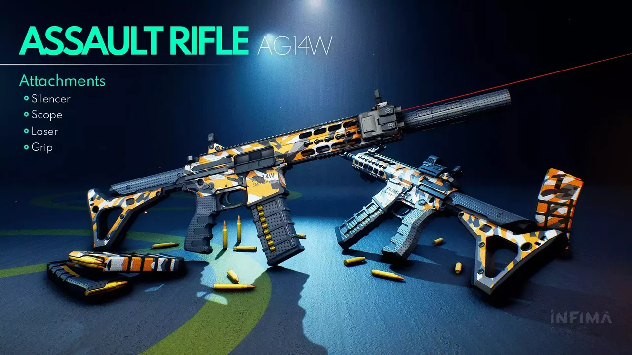 Low Poly Animated — Modern Guns