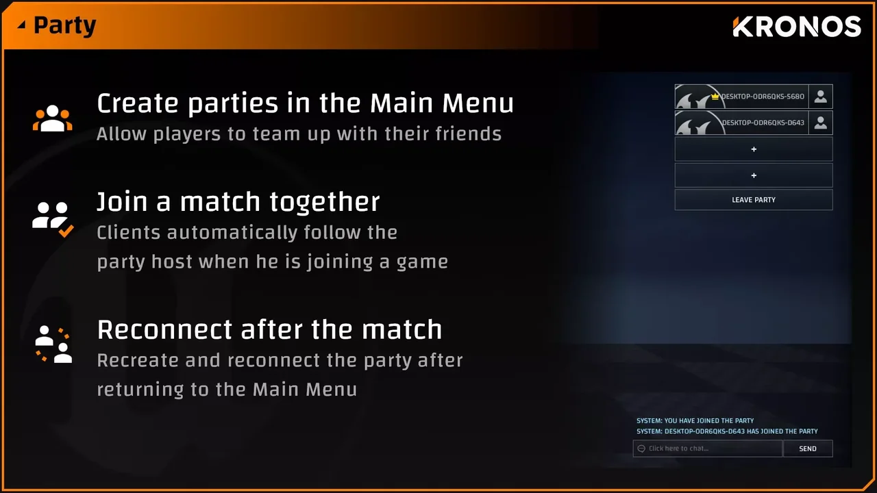 Kronos Matchmaking