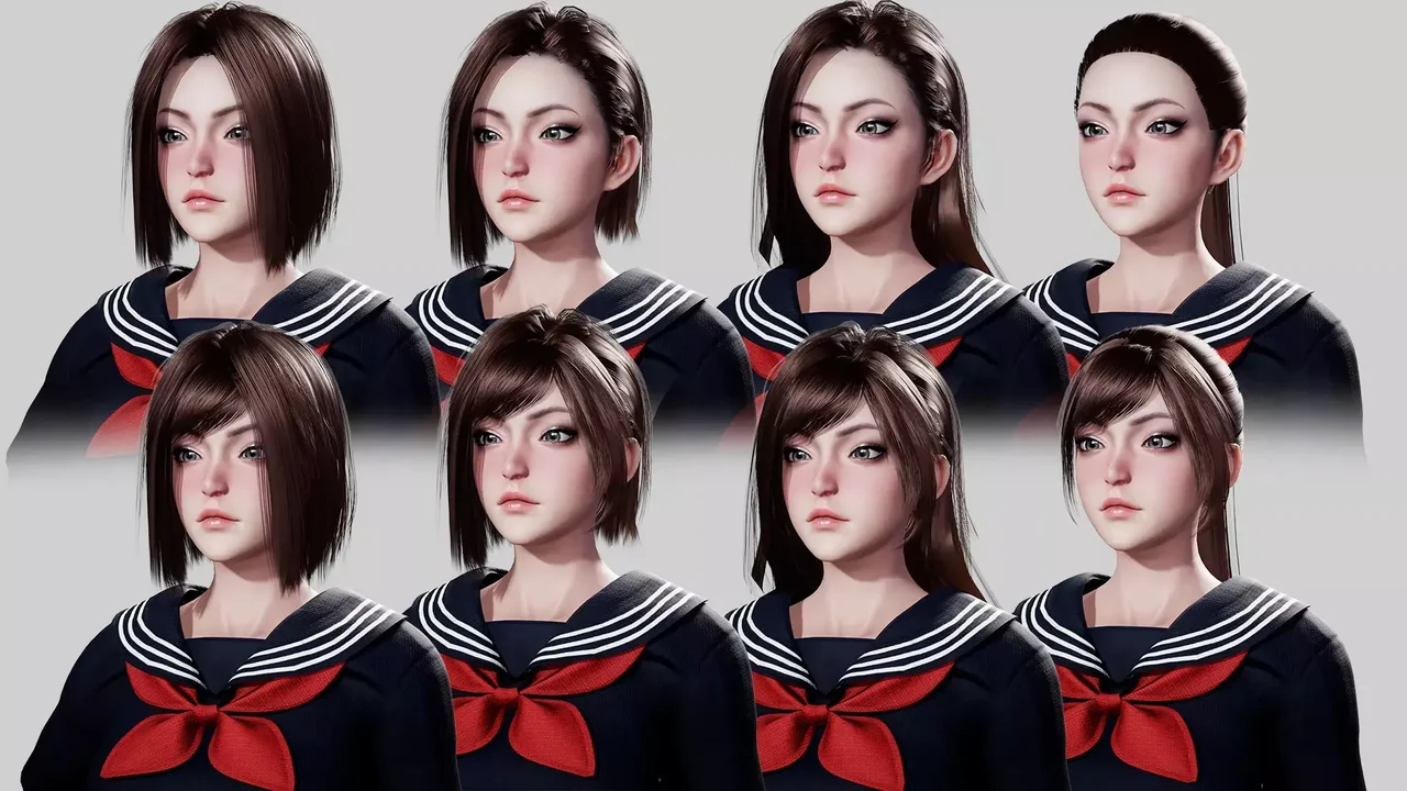Customizable School Girls