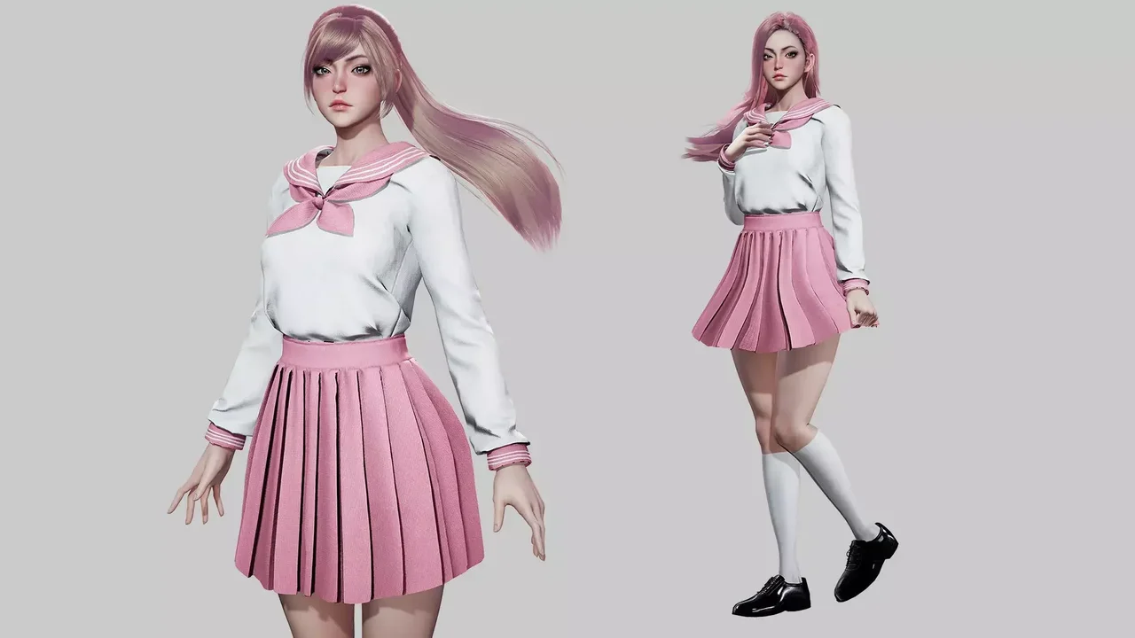 Customizable School Girls