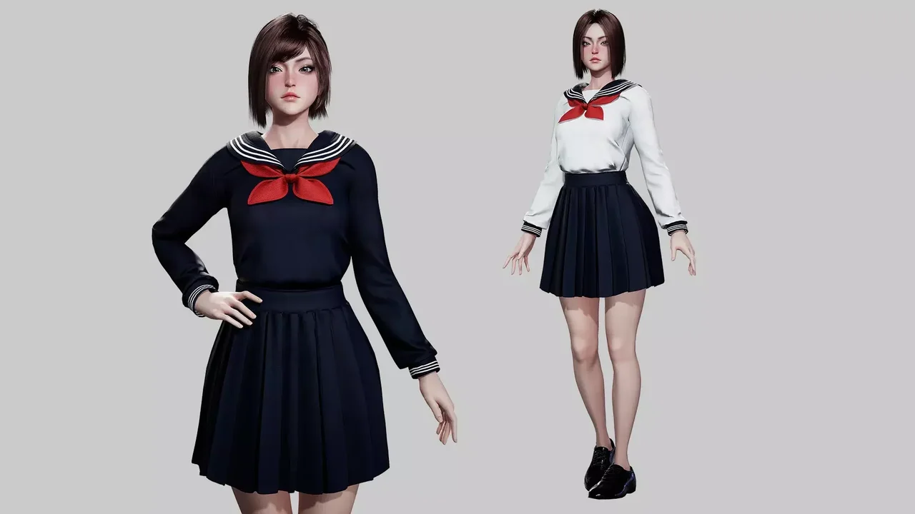 Customizable School Girls