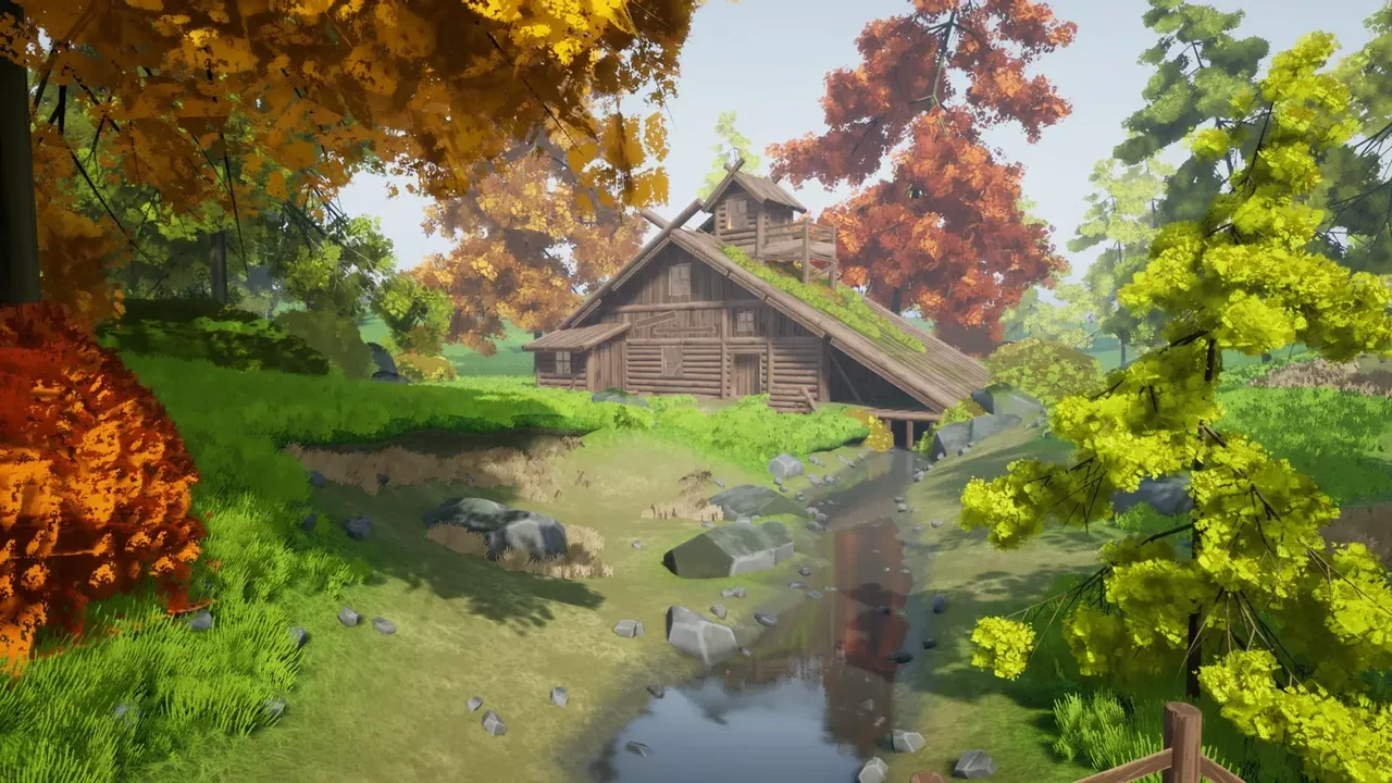 Stylized Log Cabin