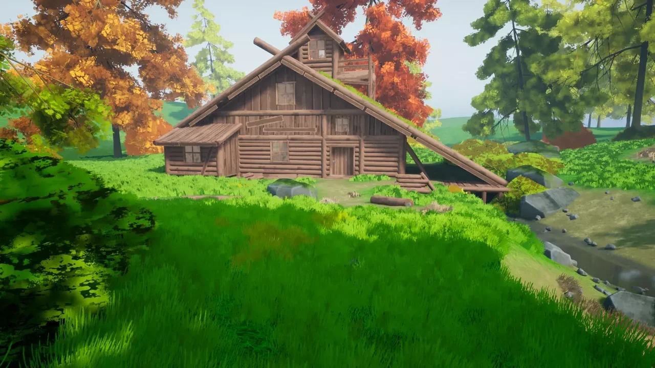 Stylized Log Cabin