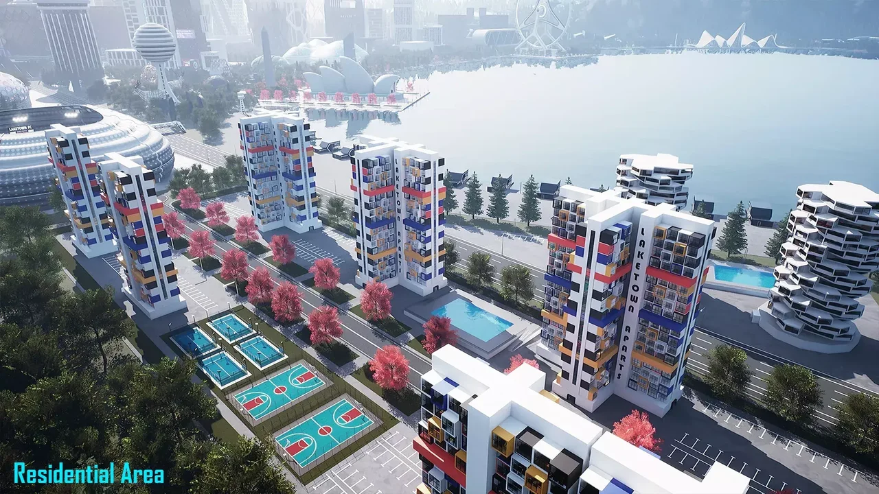 A Futuristic City - LAKE TOWN