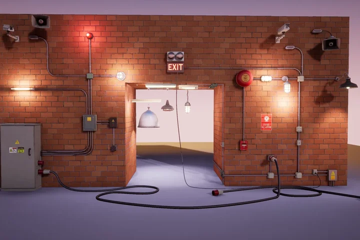 Electrical set / lamps /wires