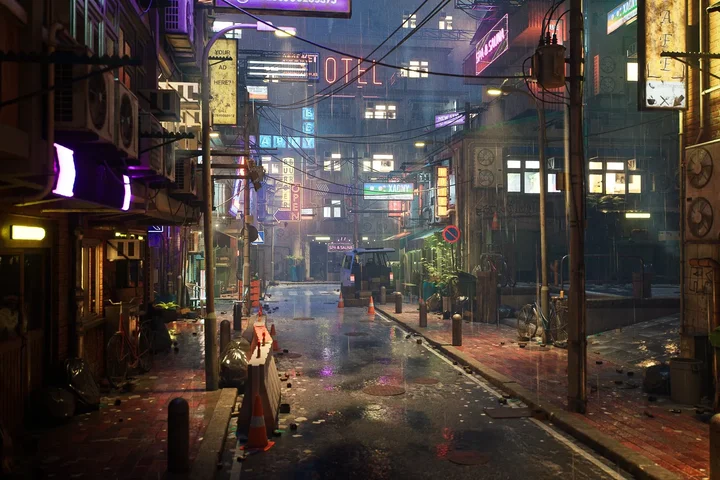 Rainy Neon Streets