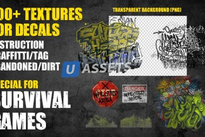 Survival Game Graffiti and Dirt Texture Set