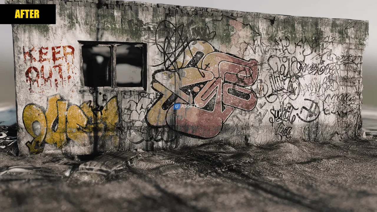 Survival Game Graffiti and Dirt Texture Set