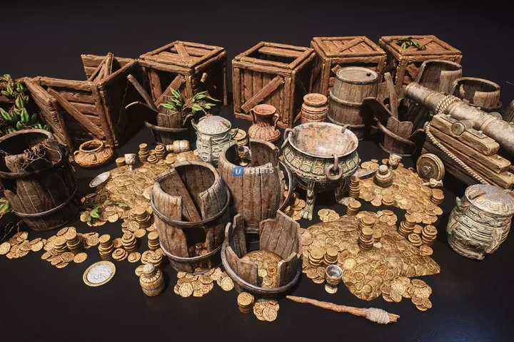 Ruins Treasure Prop Pack