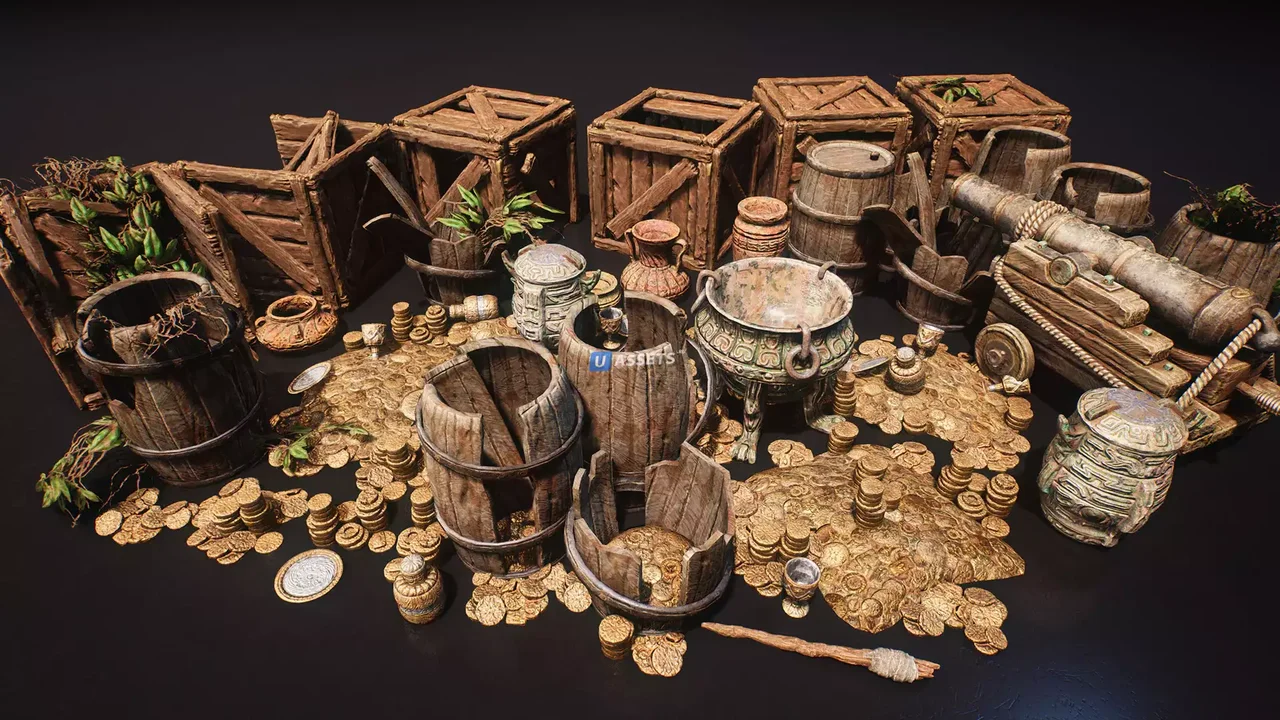 Ruins Treasure Prop Pack