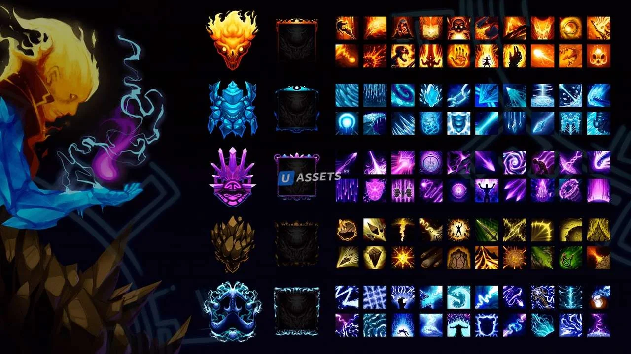 500 RPG Spell Icons - Fantasy