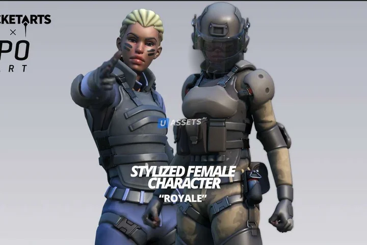 Stylized Military Female