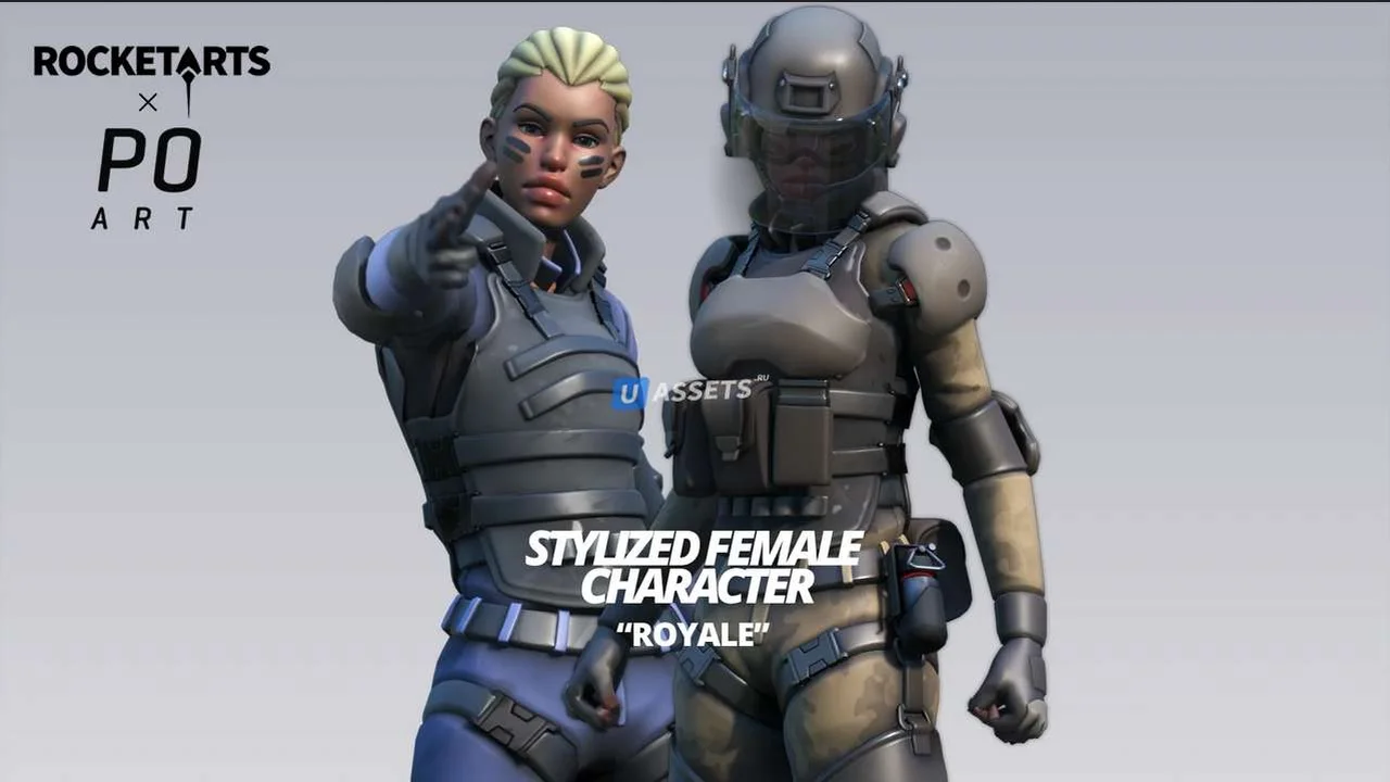 Stylized Military Female