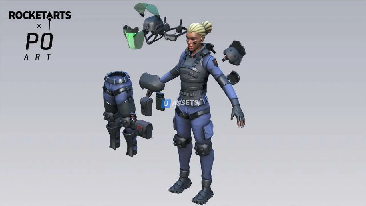 Stylized Military Female