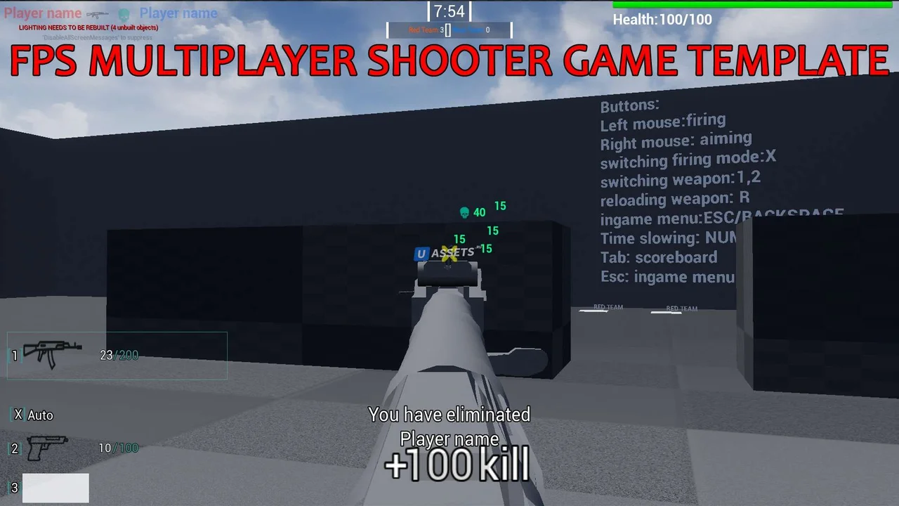 FPS Multiplayer shooter template 2.0