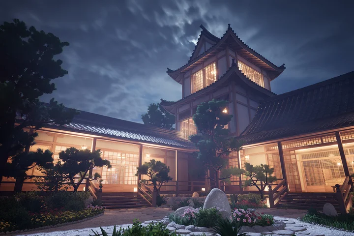 Ryokan [Japanese Courtyard]