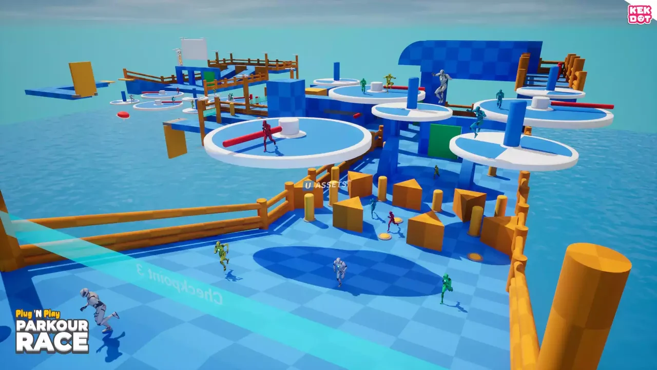 Parkour Race - Multiplayer Blueprint Game Template - Platformer - By Kekdot