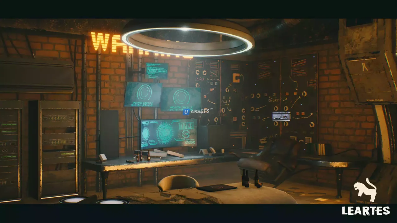 CyberPunk / Sci - Fi Apartment Interior Environment Kitbash