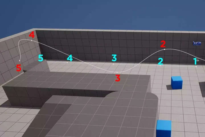 Dynamic on rails gameplay camera