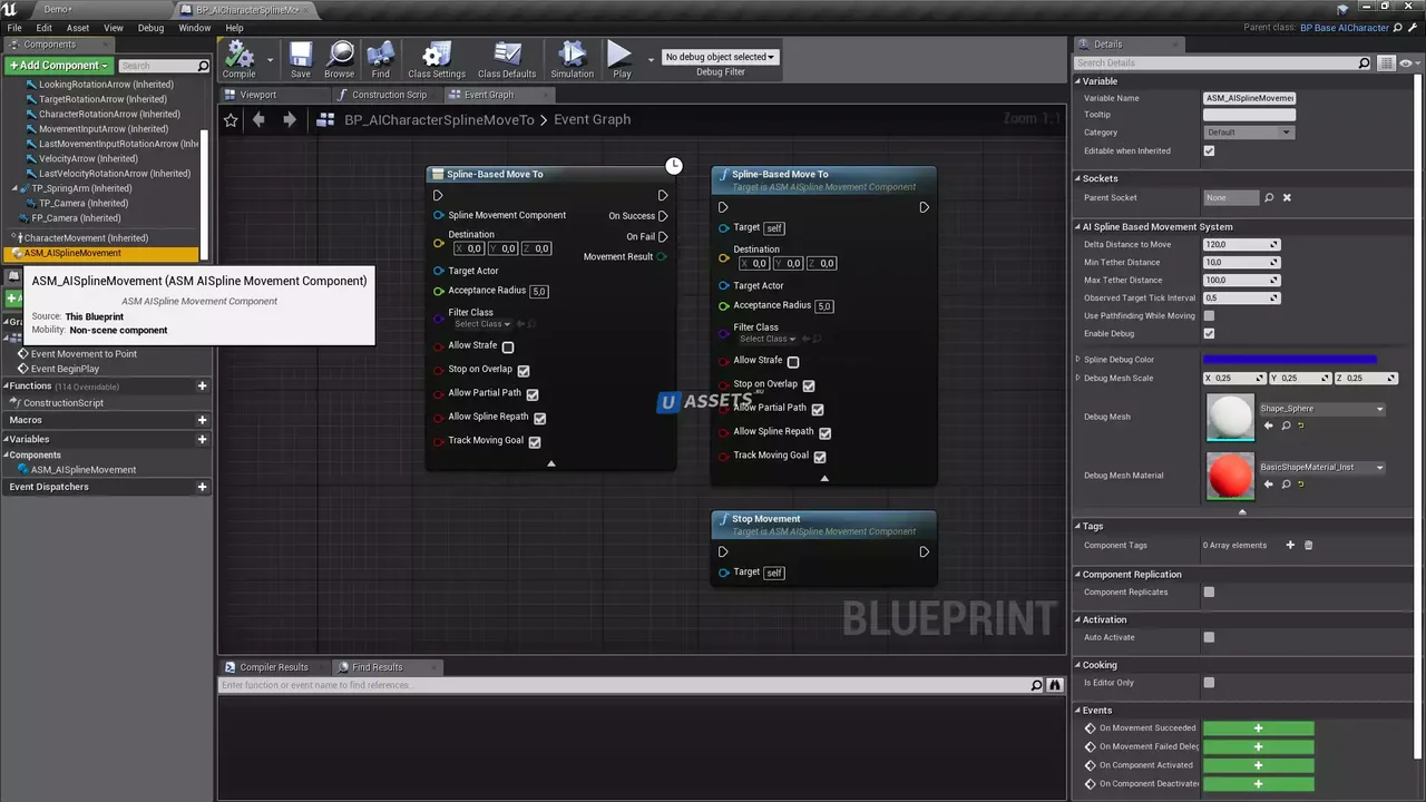 AI Spline-Based Movement System