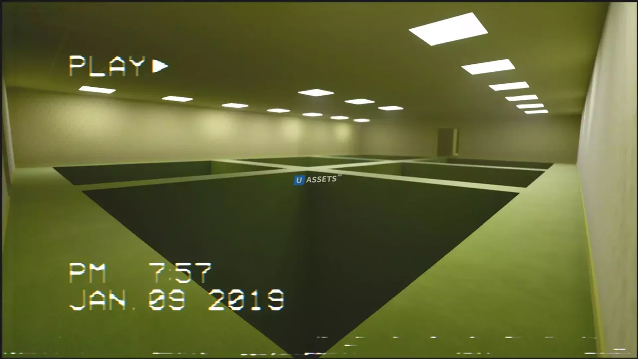 Horror Game Template - Backrooms Environment