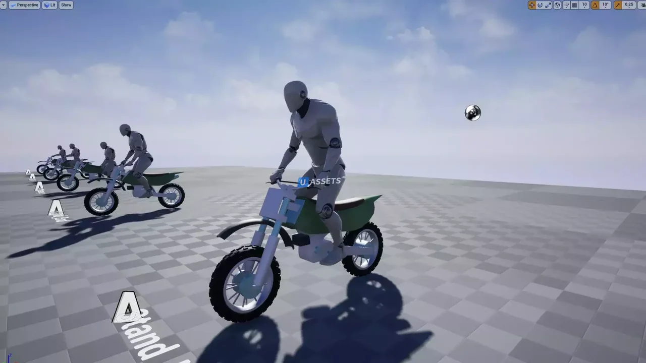 Motorbike Interact Animations Pack