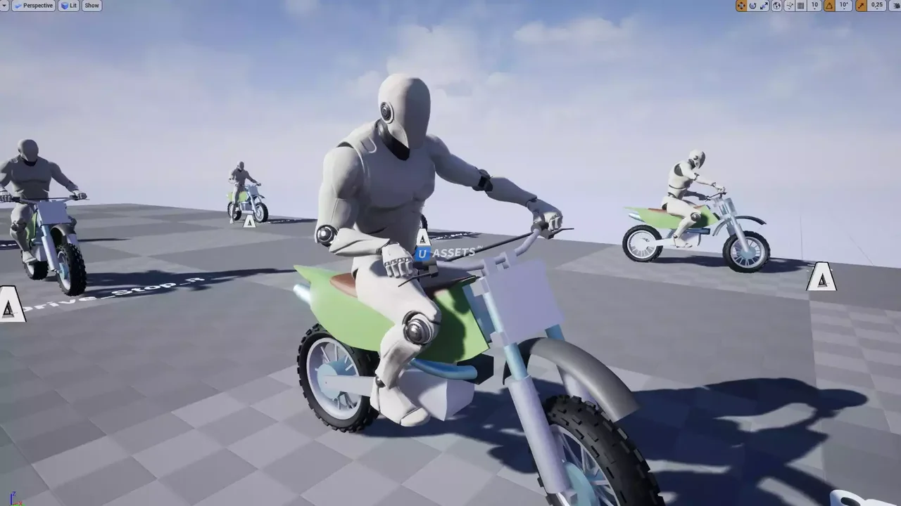 Motorbike Interact Animations Pack