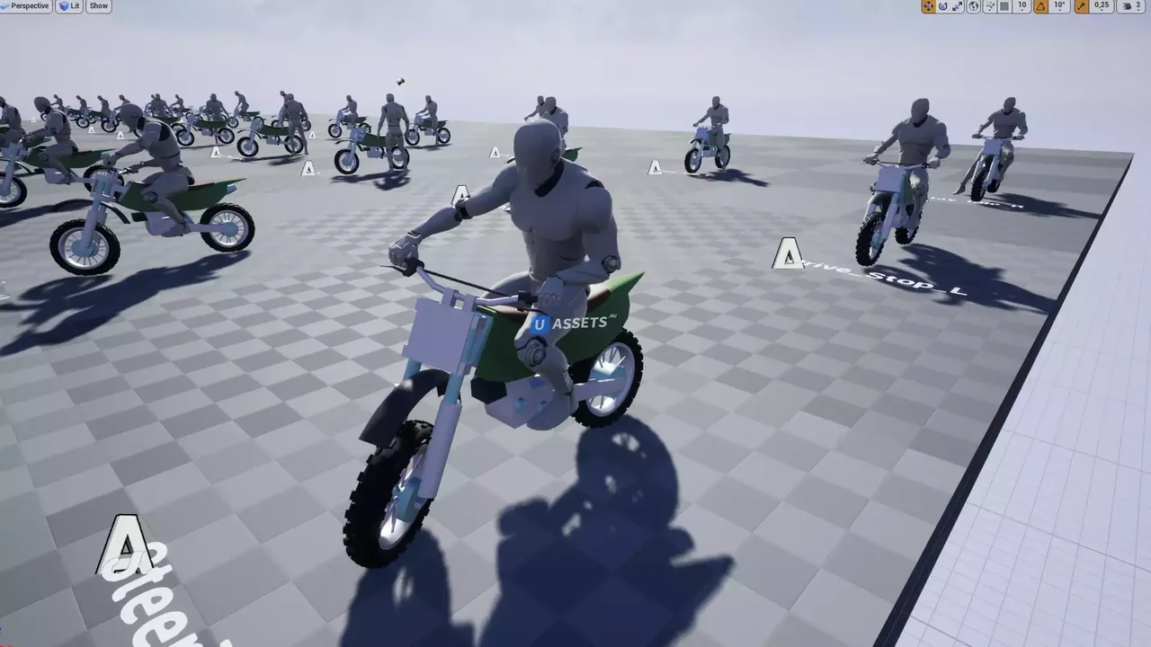 Motorbike Interact Animations Pack