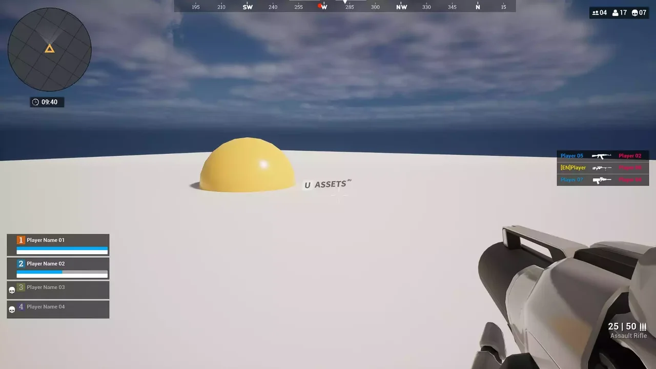 FPS interface UI/HUD - Killfeed/Compass - Pack Kit Ready to play