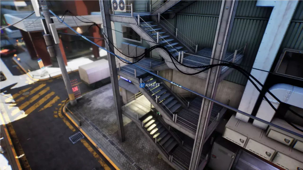 Cyberpunk street assets