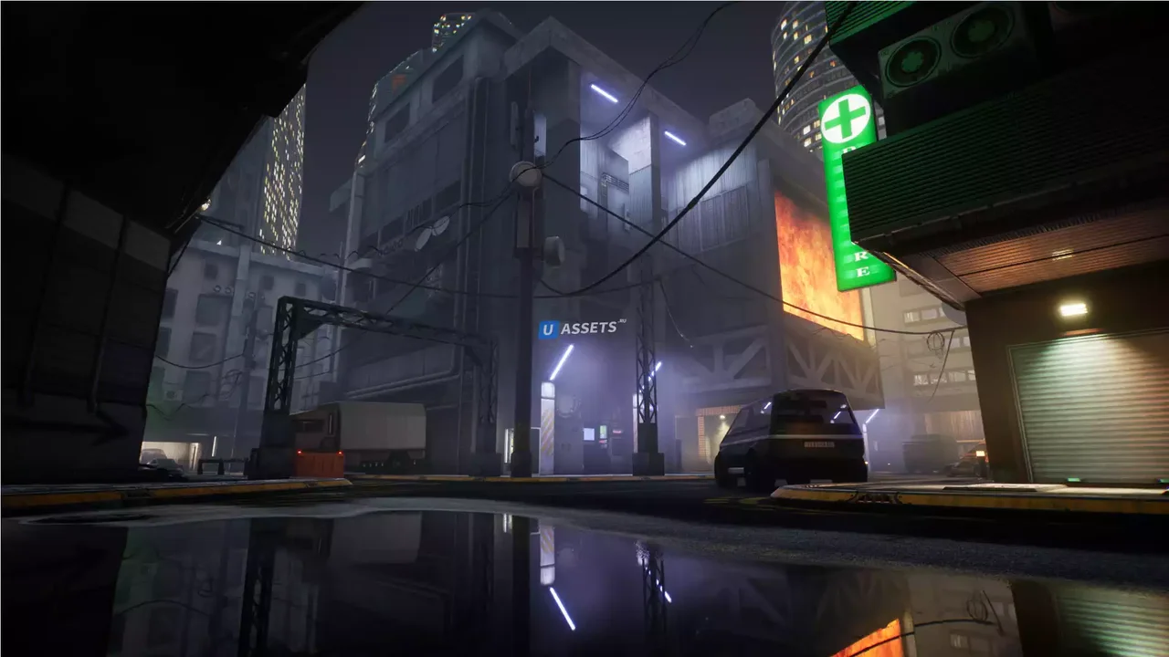 Cyberpunk street assets