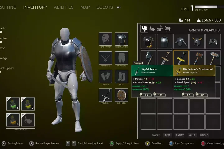 RPG Inventory and Interaction System