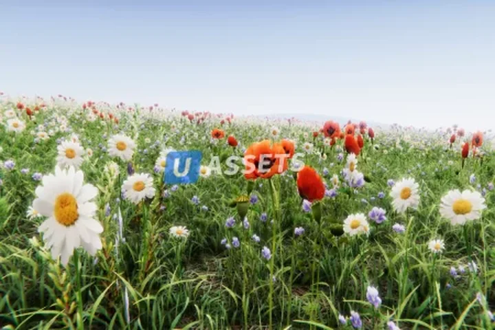 Realistic Grass Flowers Pack