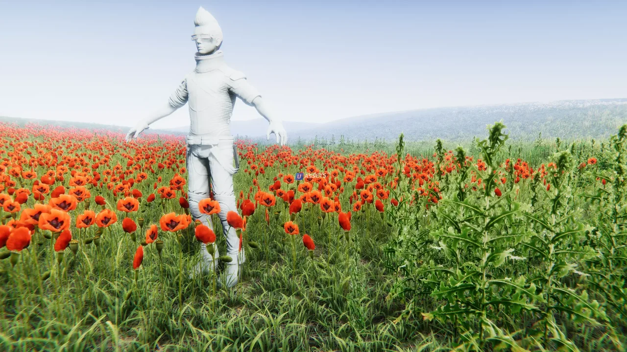 Realistic Grass Flowers Pack