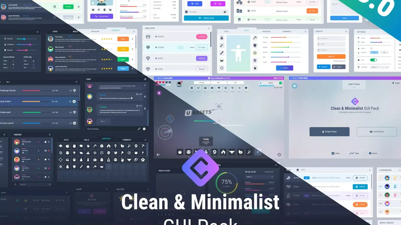 Clean & Minimalist GUI Pack