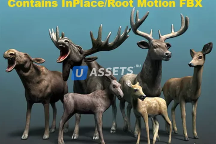 Forest Animal - Deer & Moose Family Pack