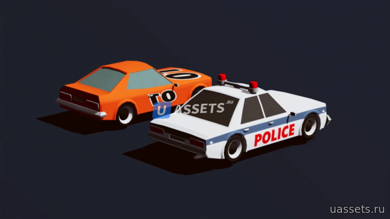 Cartoon Vehicles Low Poly Cars