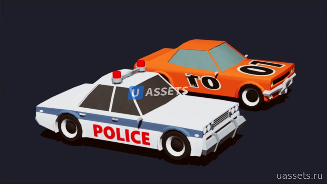 Cartoon Vehicles Low Poly Cars