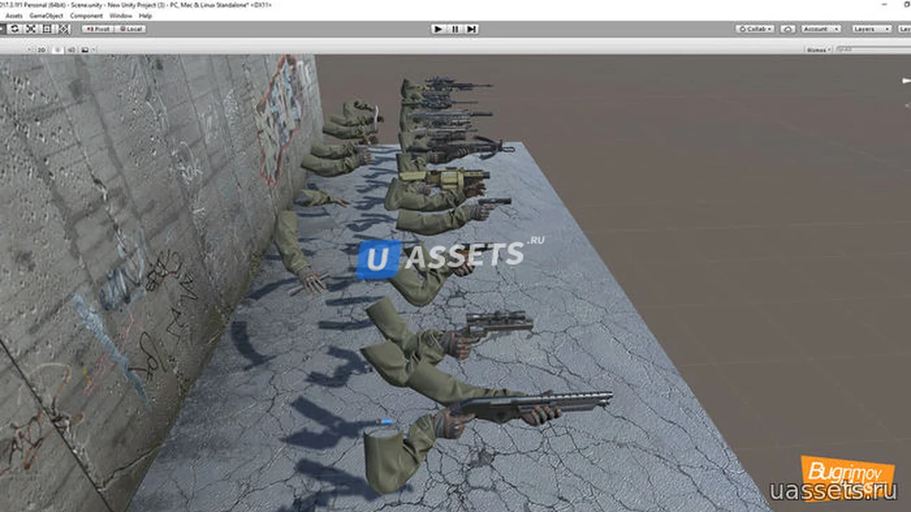 Animated Hands with Weapons Pack
