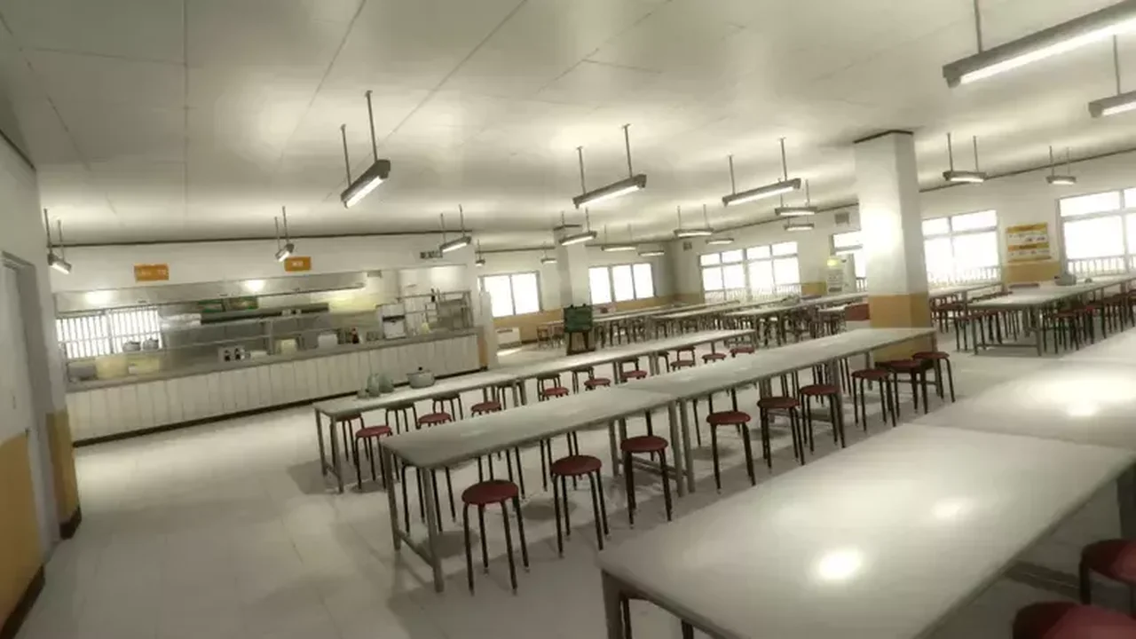 Japanese School Cafeteria