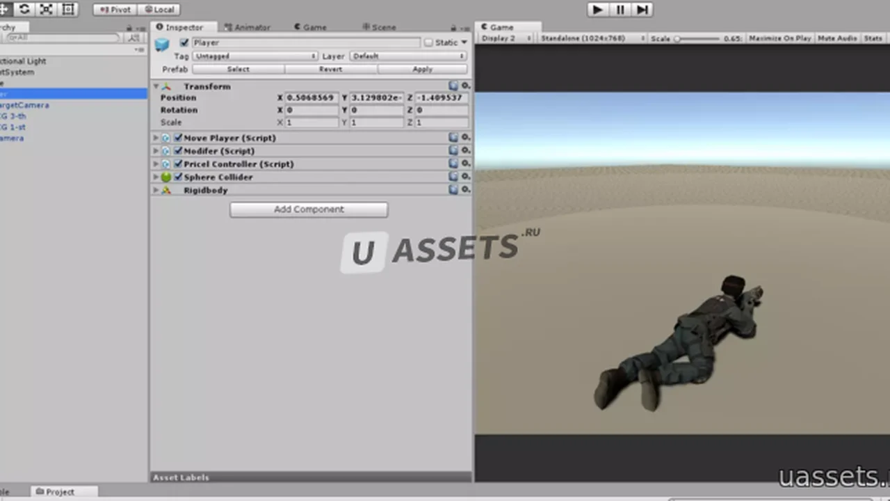 Character for multiplayer FPS game