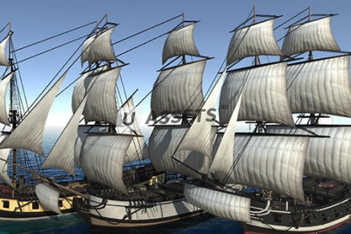 Low/Mid Poly Brig Ship Pack