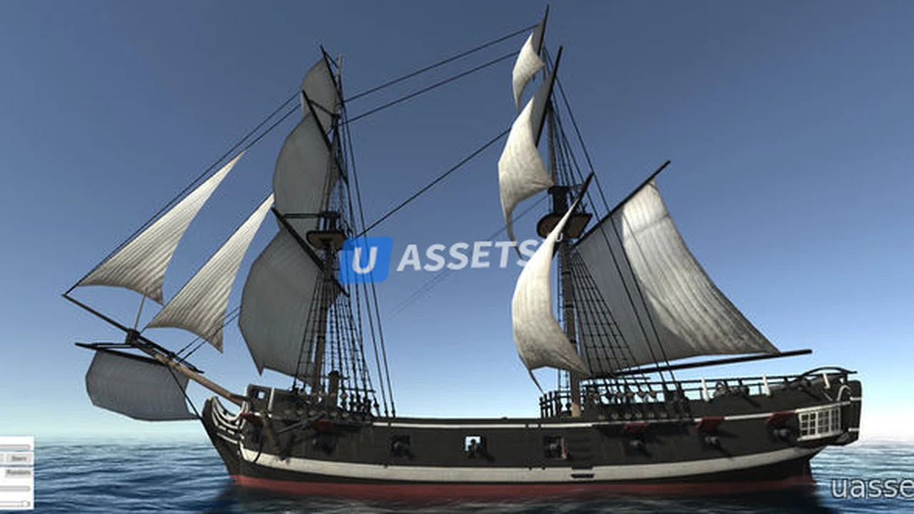 Low/Mid Poly Brig Ship Pack