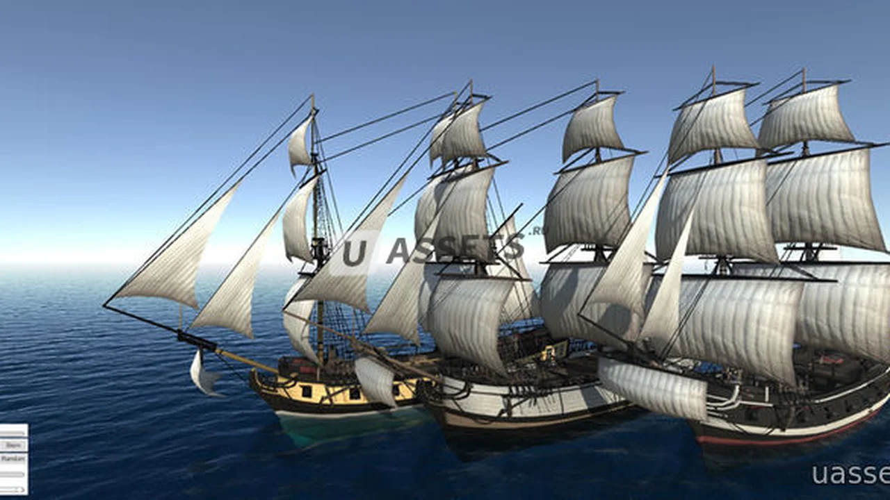Low/Mid Poly Brig Ship Pack