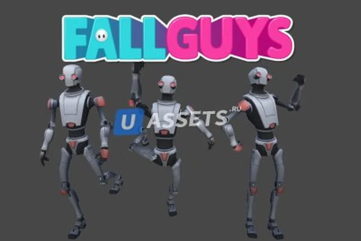 Animations from Fall Guys converted to Unity humanoid