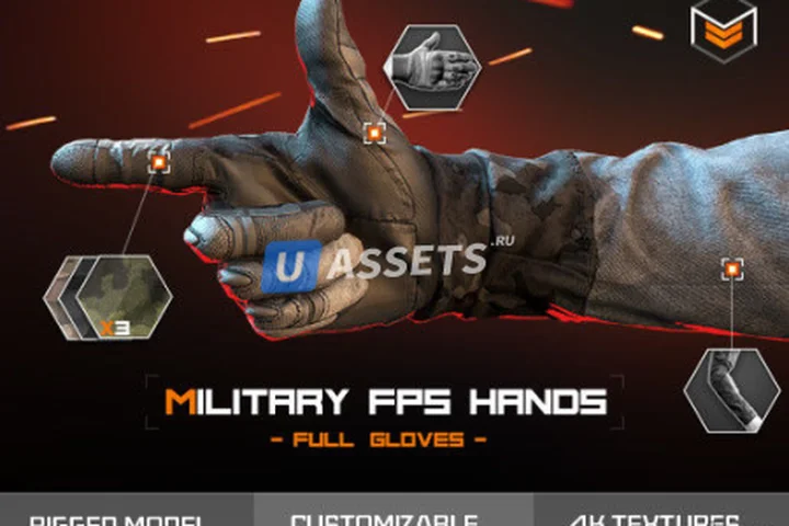 Military FPS Hands: Full gloves