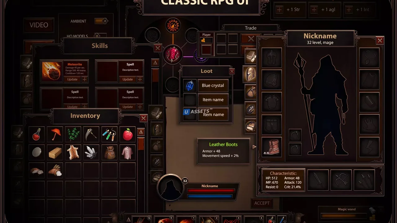 Classic RPG GUI