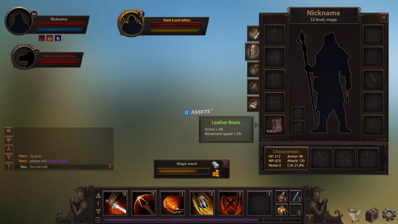Classic RPG GUI
